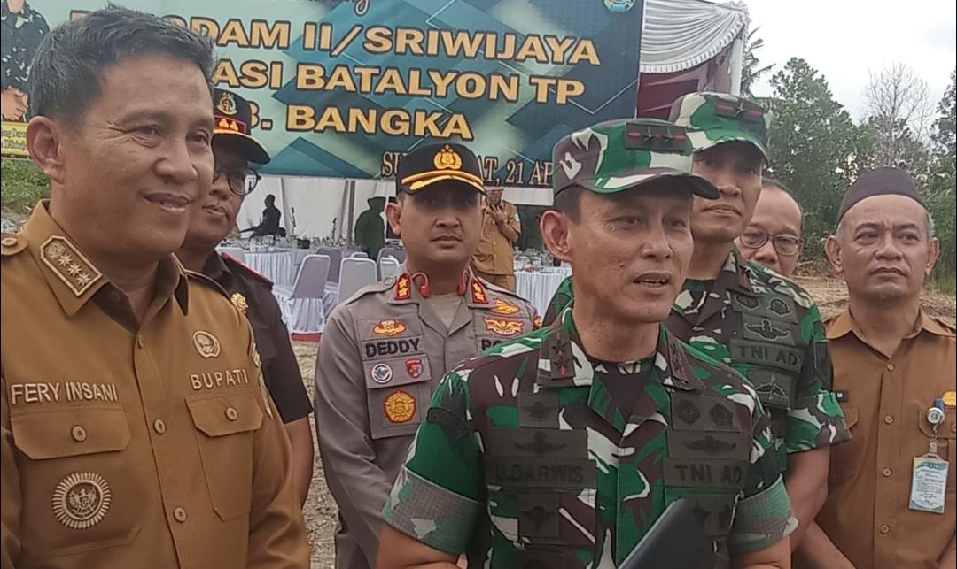 Pangdam II/Sriwijaya Tinjau Lahan Yonif di Desa Rebo, Bupati Bangka: Semoga Segera Terwujud dan Dongkrak Ekonomi Daerah