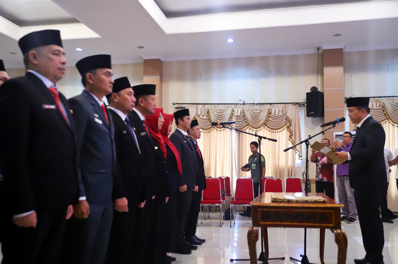 Hasil Managemen Talenta, Bupati Bangka Lantik 8 Pejabat Pimpinan Tinggi Pratama