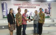 Bupati Bangka Mulkan,S.H., M.H., melakukan kunjungan di Smart City NusantaraTelkom di Jakarta, Jumat (30/11/18). (Foto Humas dan Protokol)